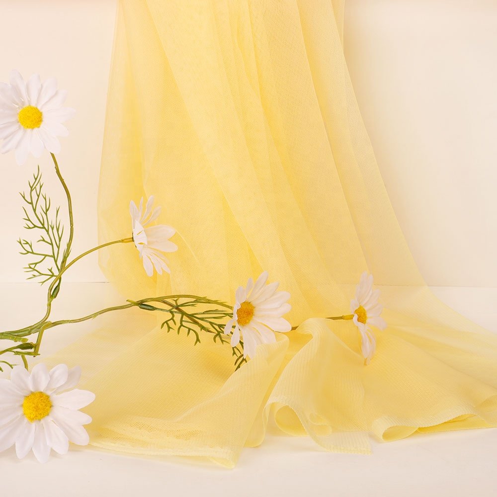 Wholesale 100% Polyester Colourful Soft Hexagonal Tulle Mesh Net Fabric For Mosquito Net