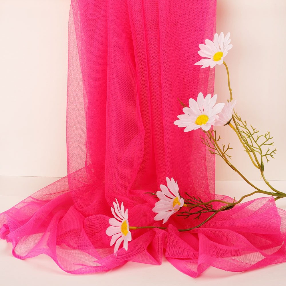 Wholesale 100% Polyester Colourful Soft Hexagonal Tulle Mesh Net Fabric For Mosquito Net