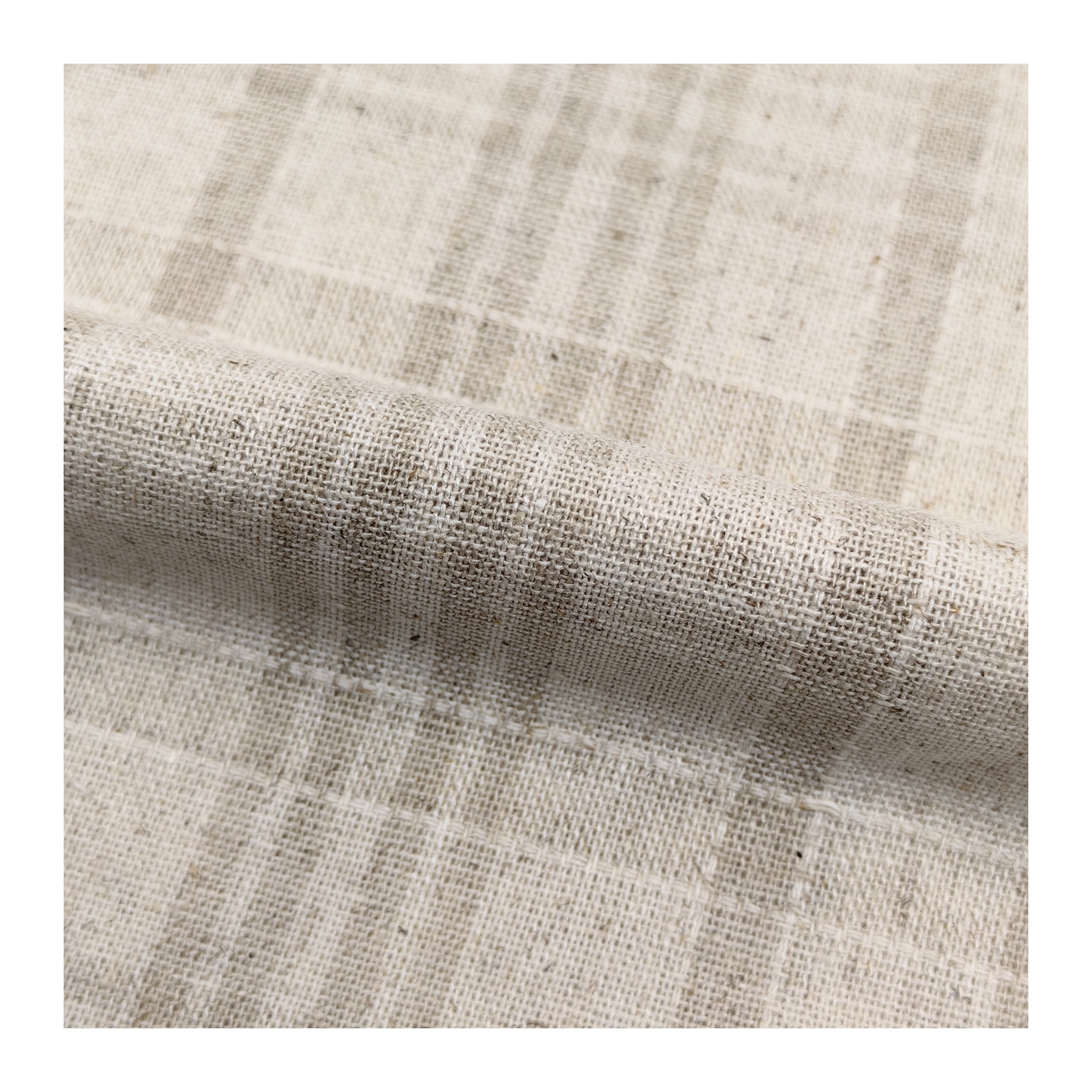 Zhejiang Shaoxing natural Linen Fabric stripe Woven Fabric 85%Rayon 15% Linen Plain eco-friendly fabric for clothing