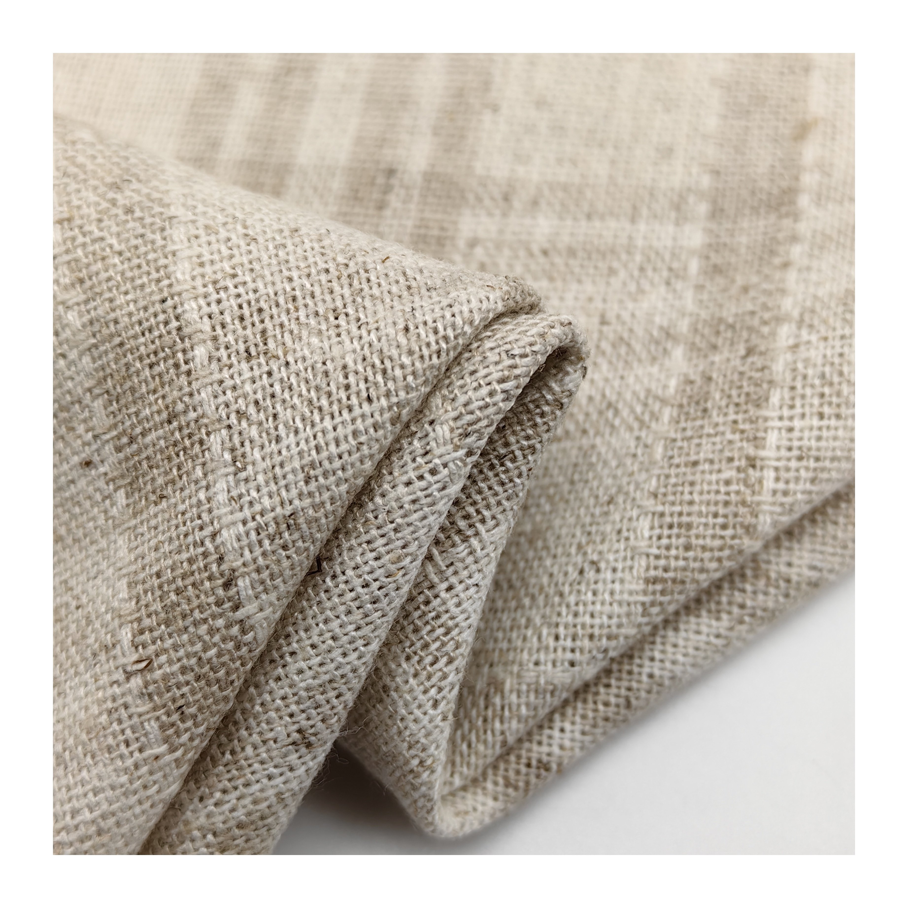 Zhejiang Shaoxing natural Linen Fabric stripe Woven Fabric 85%Rayon 15% Linen Plain eco-friendly fabric for clothing