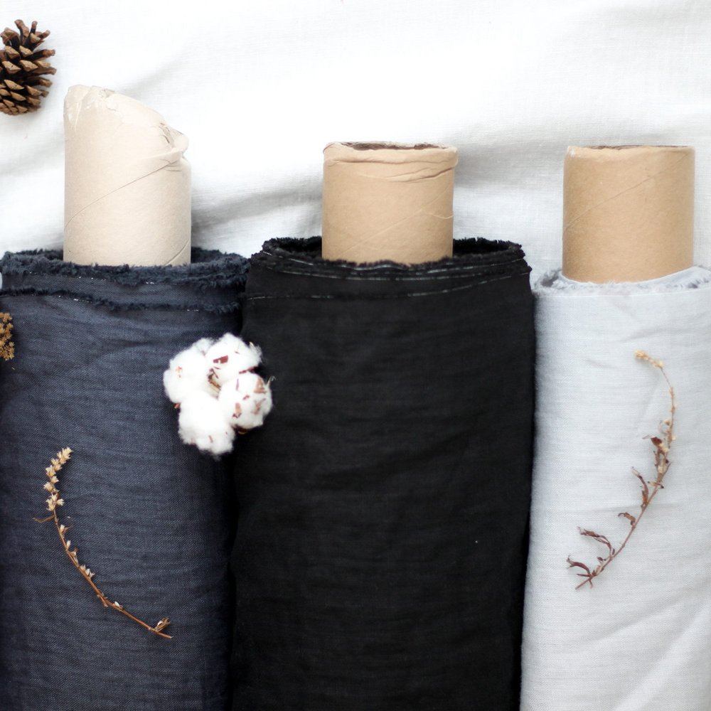 2024 Wholesale women's linen plain fabric 100% linen fabric of high quality