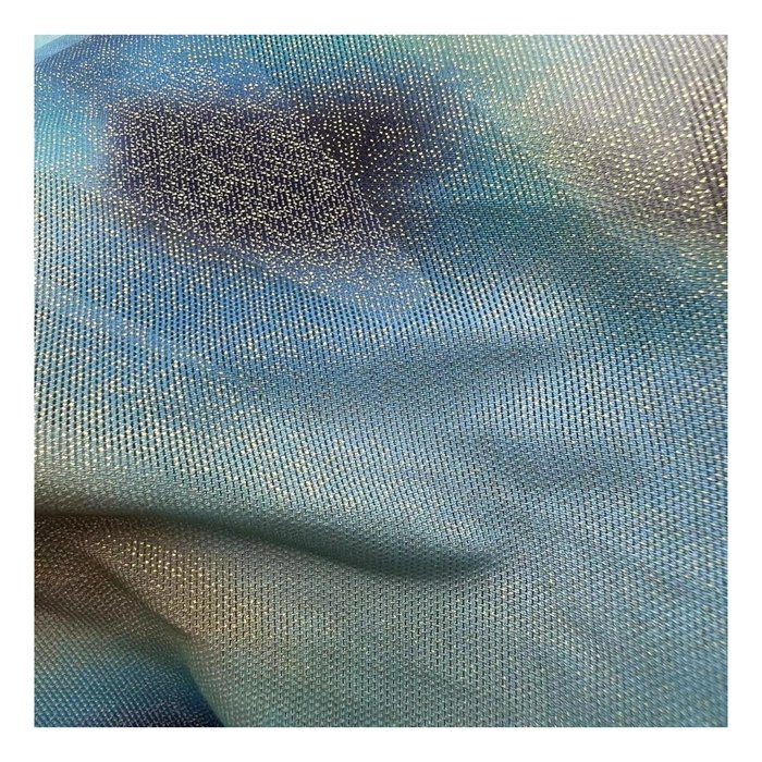Custom wholesale luxury polyester mesh block print stretch ripstop knit fabrics for clothing women