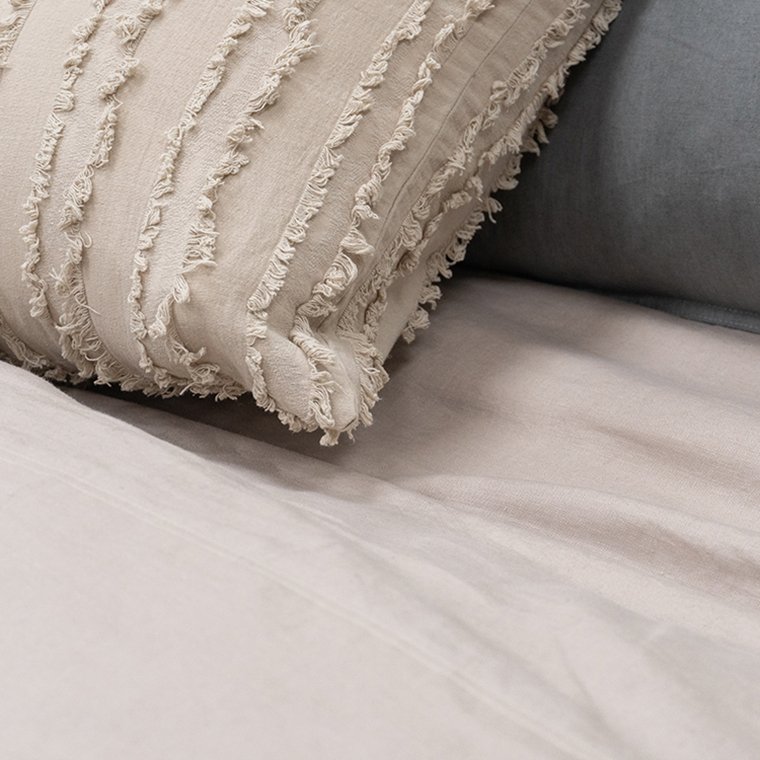 Luxury Quality Size Red Linen Cotton Duvet Cover Bed Sheets Bedding Set