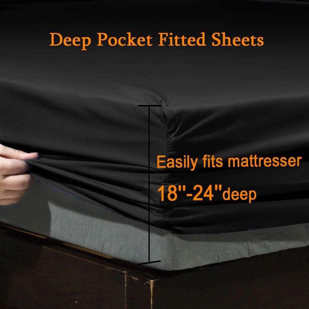 PINK & CREAM High Quality Factory direct sale Microfiber Polyester 4-pcs Set two-color bedding sheet set