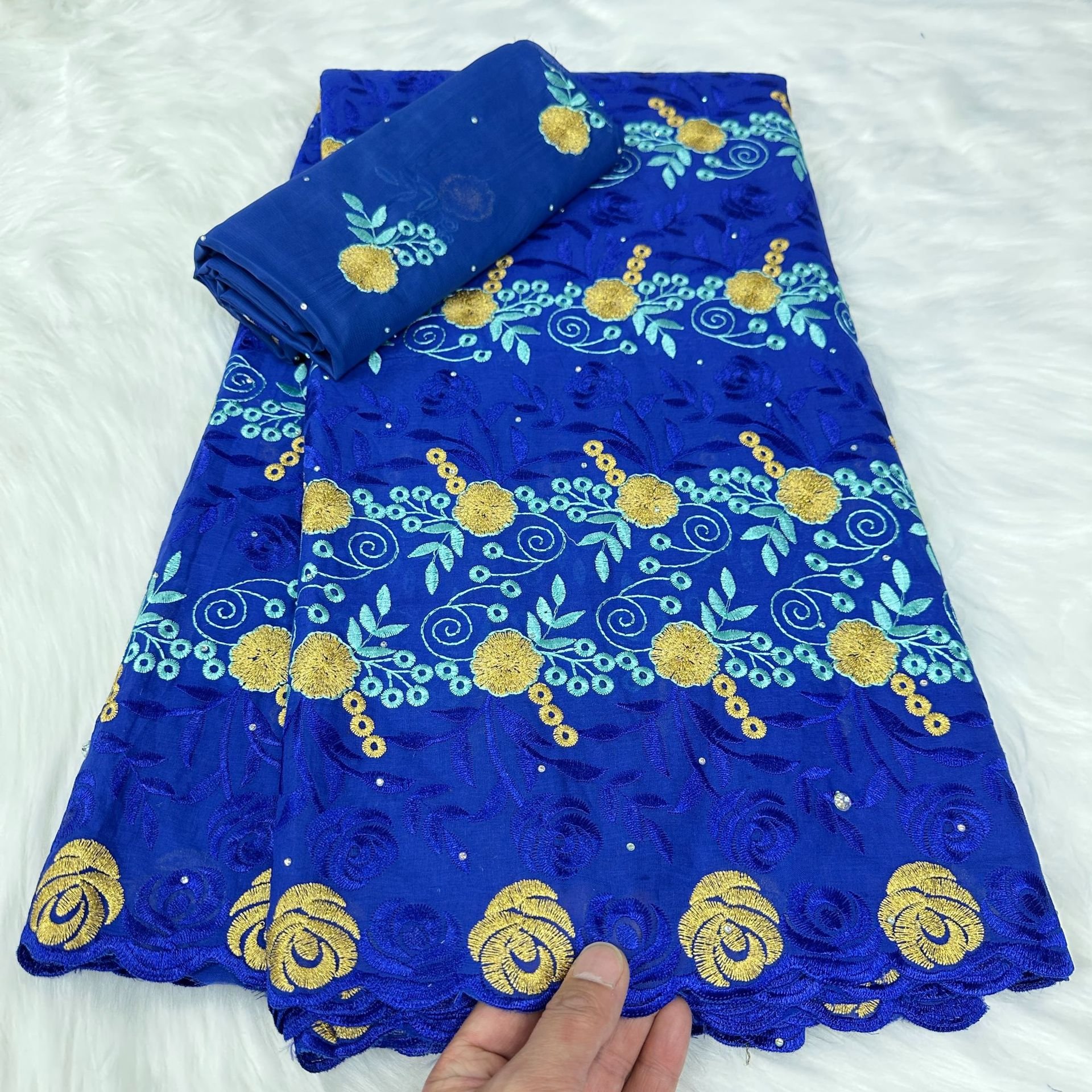 African Modern Traditional Ghana Fabric swiss voile lace embroidered cotton flower lace fabrics for women dress