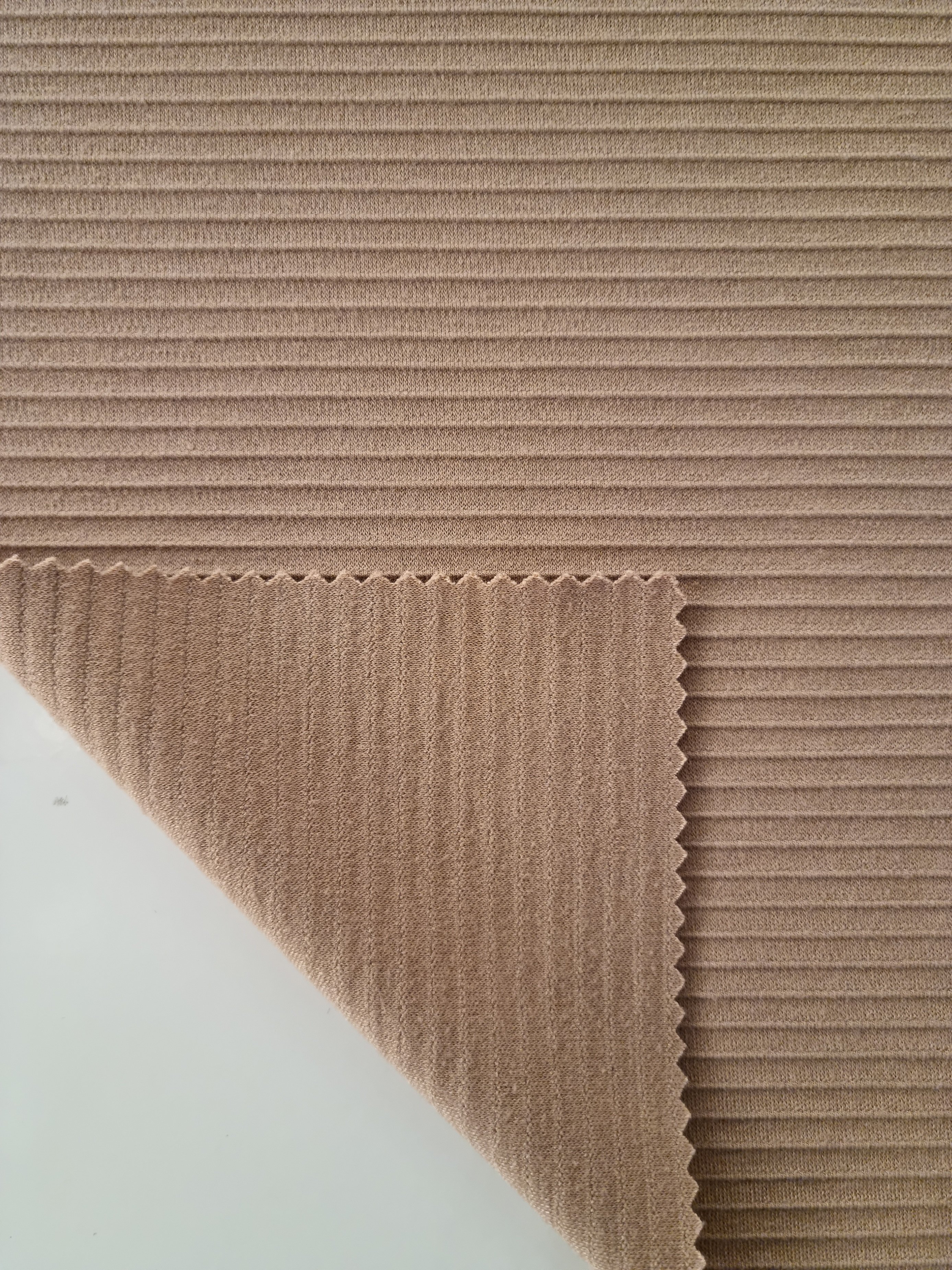 ECO-Friendly Textured Knitted Jersey Fabric Viscose Bamboo Wool Rayon mixed with Organic Cotton