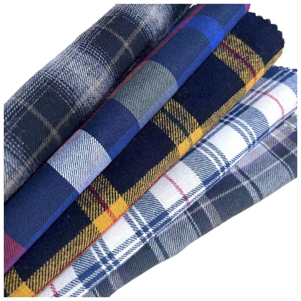 Hot-sale factory men and women garments yarn dyed check pattern cotton and linen shirt fabric