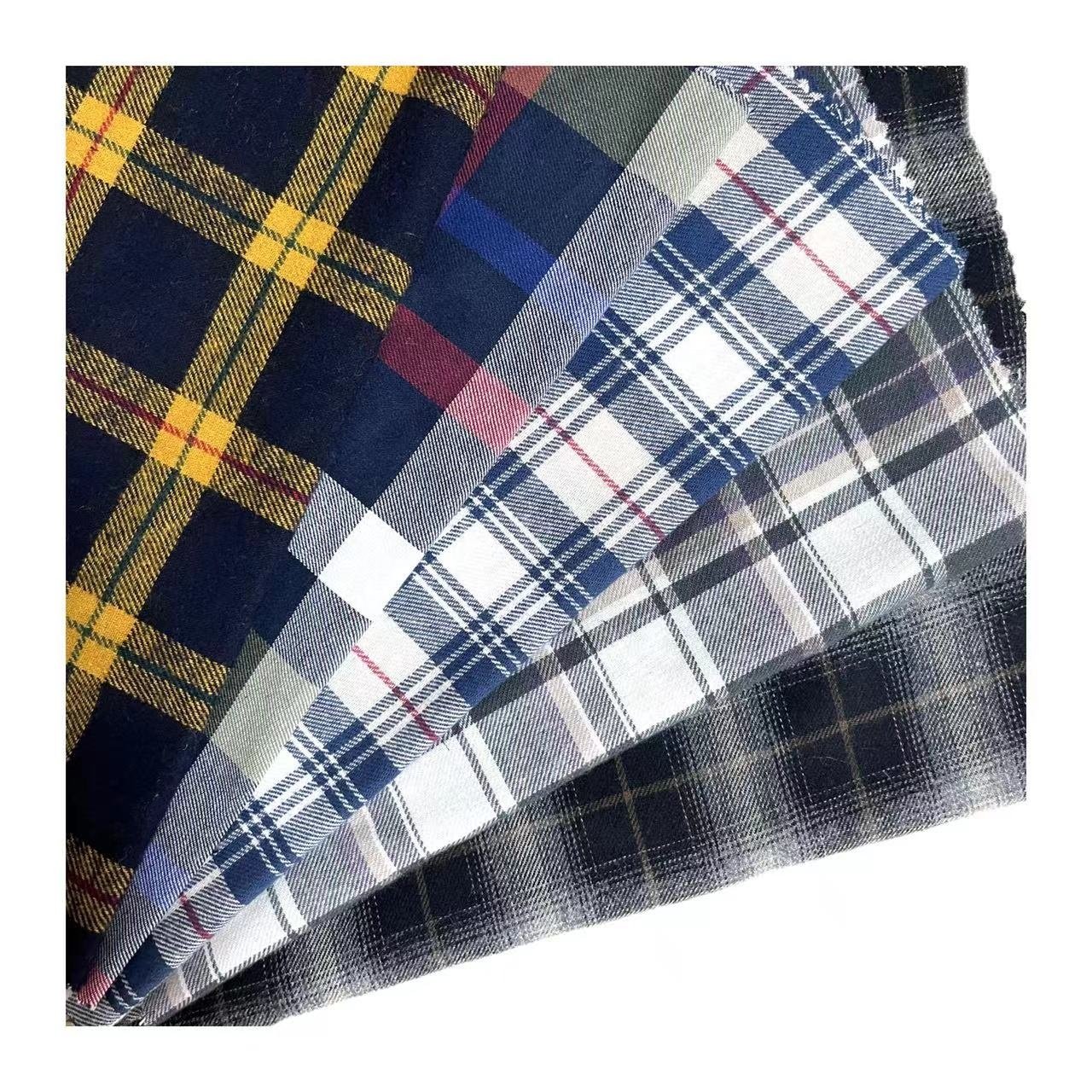 Hot-sale factory men and women garments yarn dyed check pattern cotton and linen shirt fabric