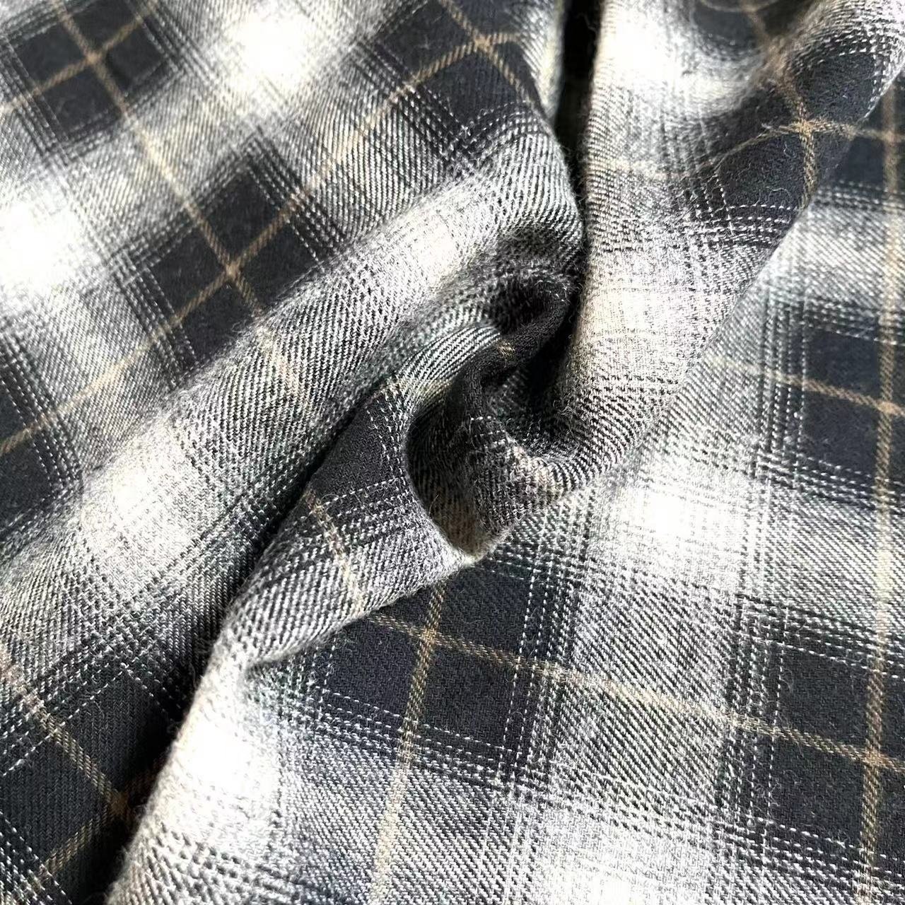 Hot-sale factory men and women garments yarn dyed check pattern cotton and linen shirt fabric