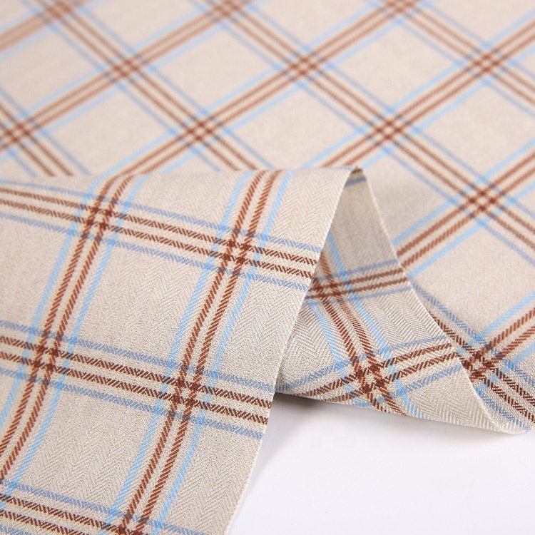 New design scottish kilt woven yarn dyed polyester woven plaid fabric for Japanese school skirt
