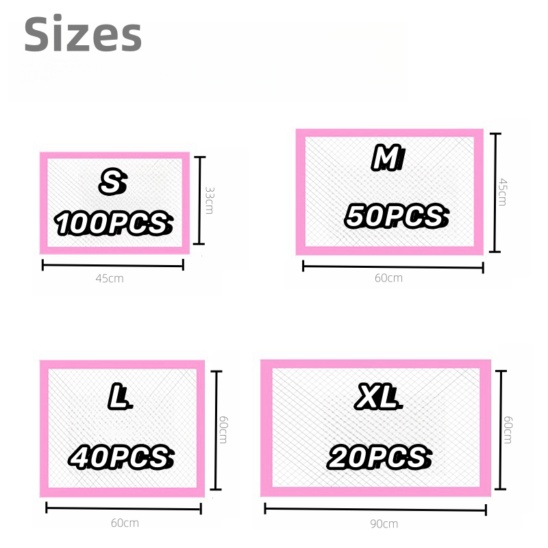 Hot sale deodorant high absorbency environmental protection bamboo charcoal puppy training pads pet urine pads