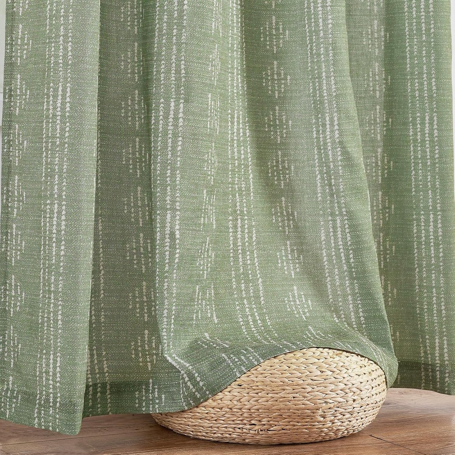 Modern Print Pattern Linen Window Curtain Fabric High Quality Eco-Friendly Grommet Printed Darkening Slub Style Hotel Use Home