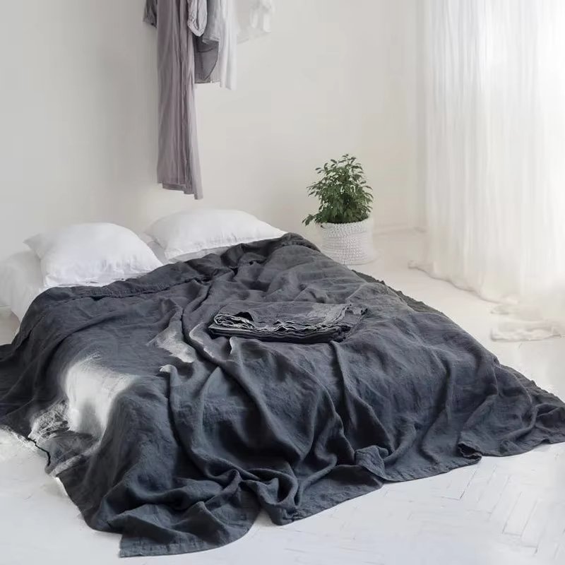 Natural Washed Linen Bedding _ Flax Linen Bed Sheets Set _ Set Natural Linen Sheets - Sheet Set