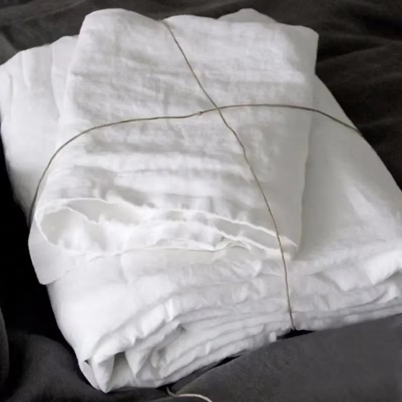 Natural Washed Linen Bedding _ Flax Linen Bed Sheets Set _ Set Natural Linen Sheets - Sheet Set