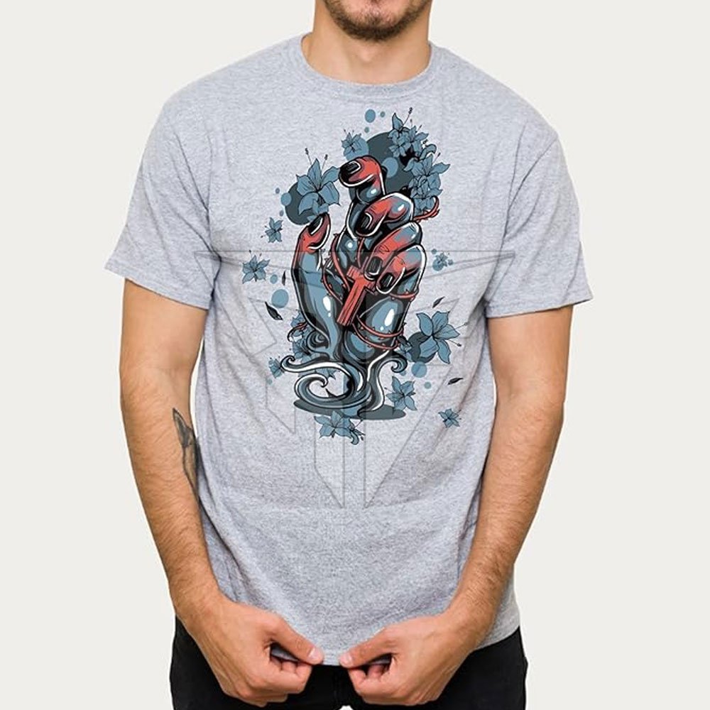 Men's High Quality DTF T-Shirt Light Weight Casual Oversized O-Neck Quick Dry Short Sleeve Design Knitted Fabric