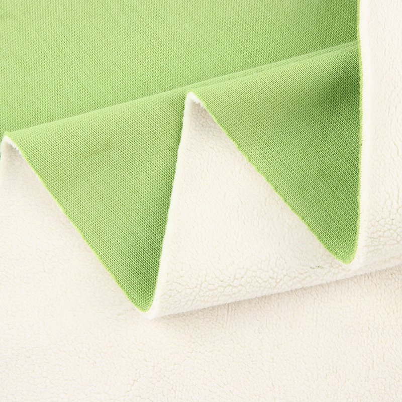 Factory customized 100% polyester cashmere fleece fabric knitted one side cashmere fabric for men garments