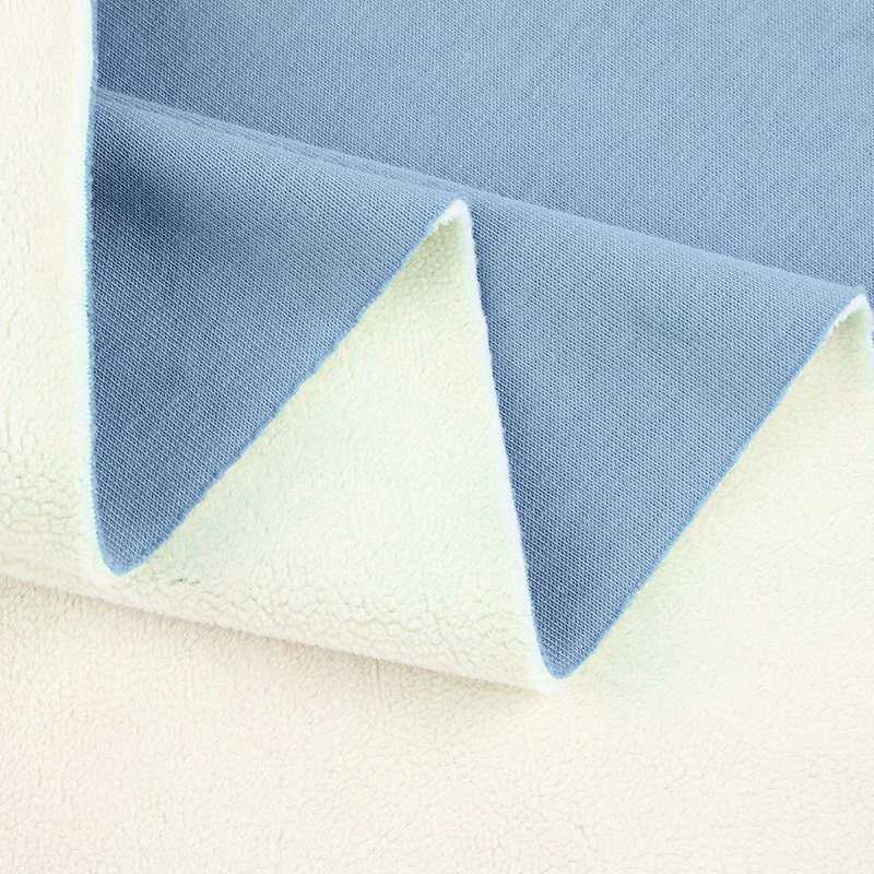 Factory customized 100% polyester cashmere fleece fabric knitted one side cashmere fabric for men garments