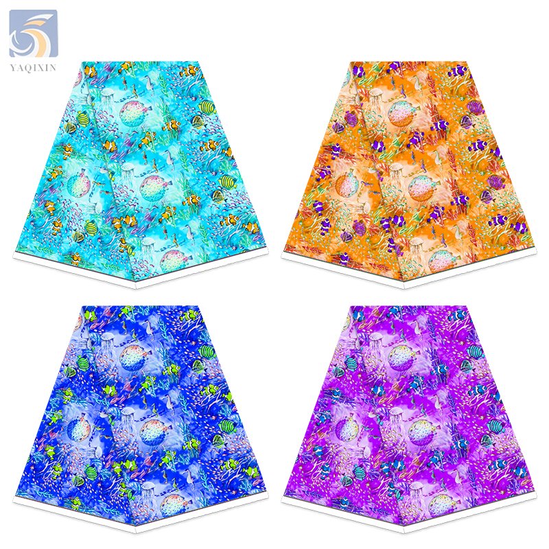 Guangzhou Supplier Wholesale Price Print Polyester Fabric for Dress Sea Star Printed Fabric Eco-Friendly Fabric