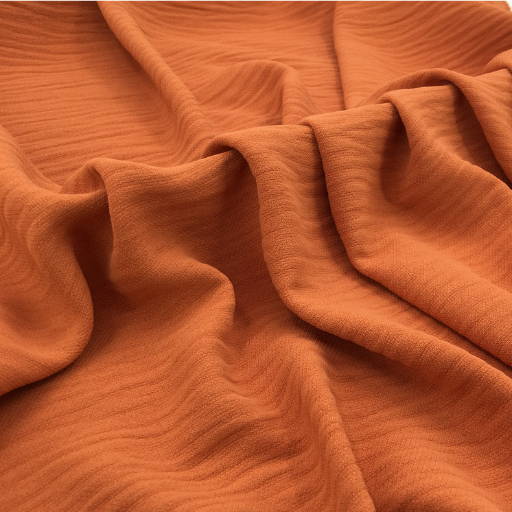 china manufacturer of cey slub crinkle linen fabric for women dress