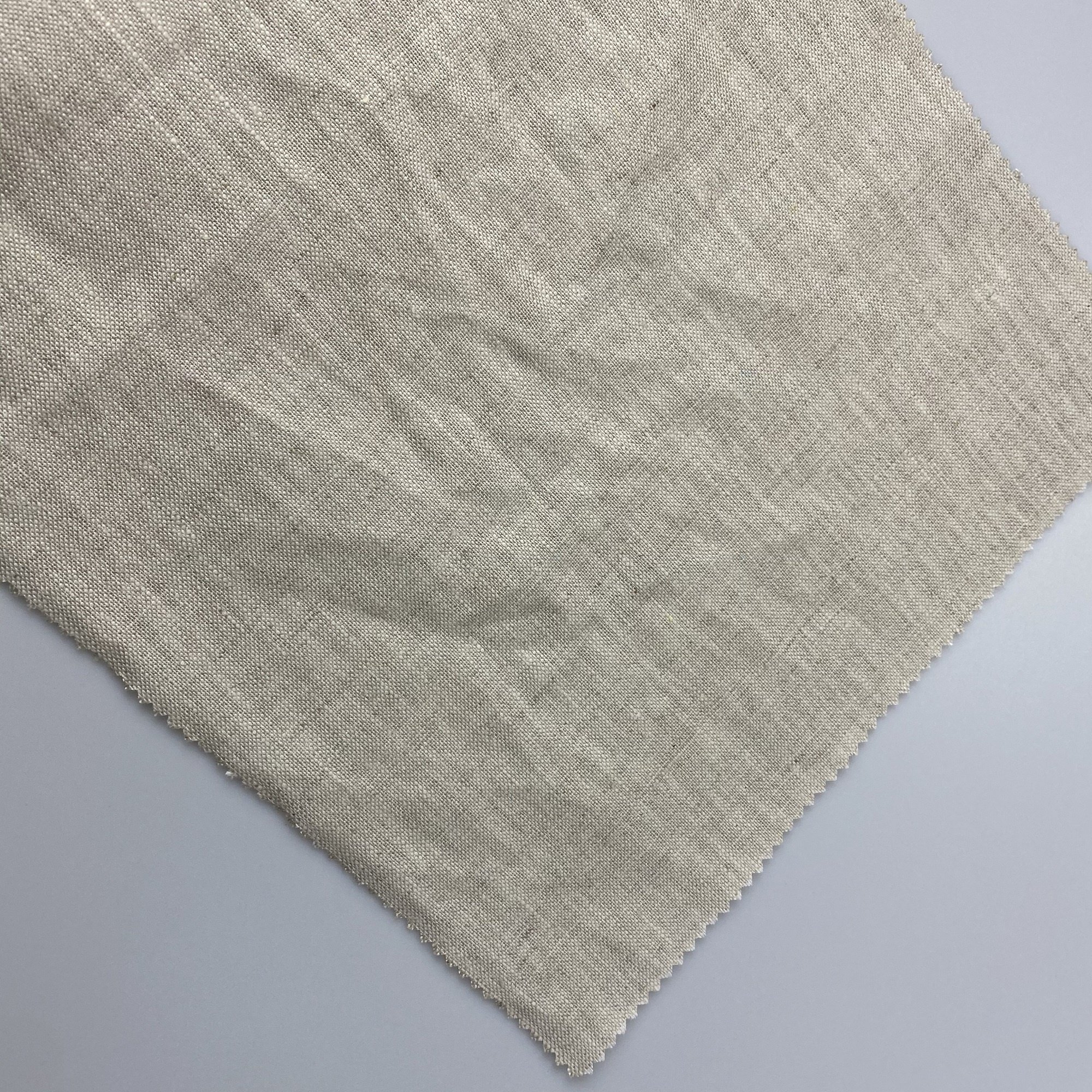 French organic materialn plain dyed woven 100% linen fabric for napkin baby mat cloth