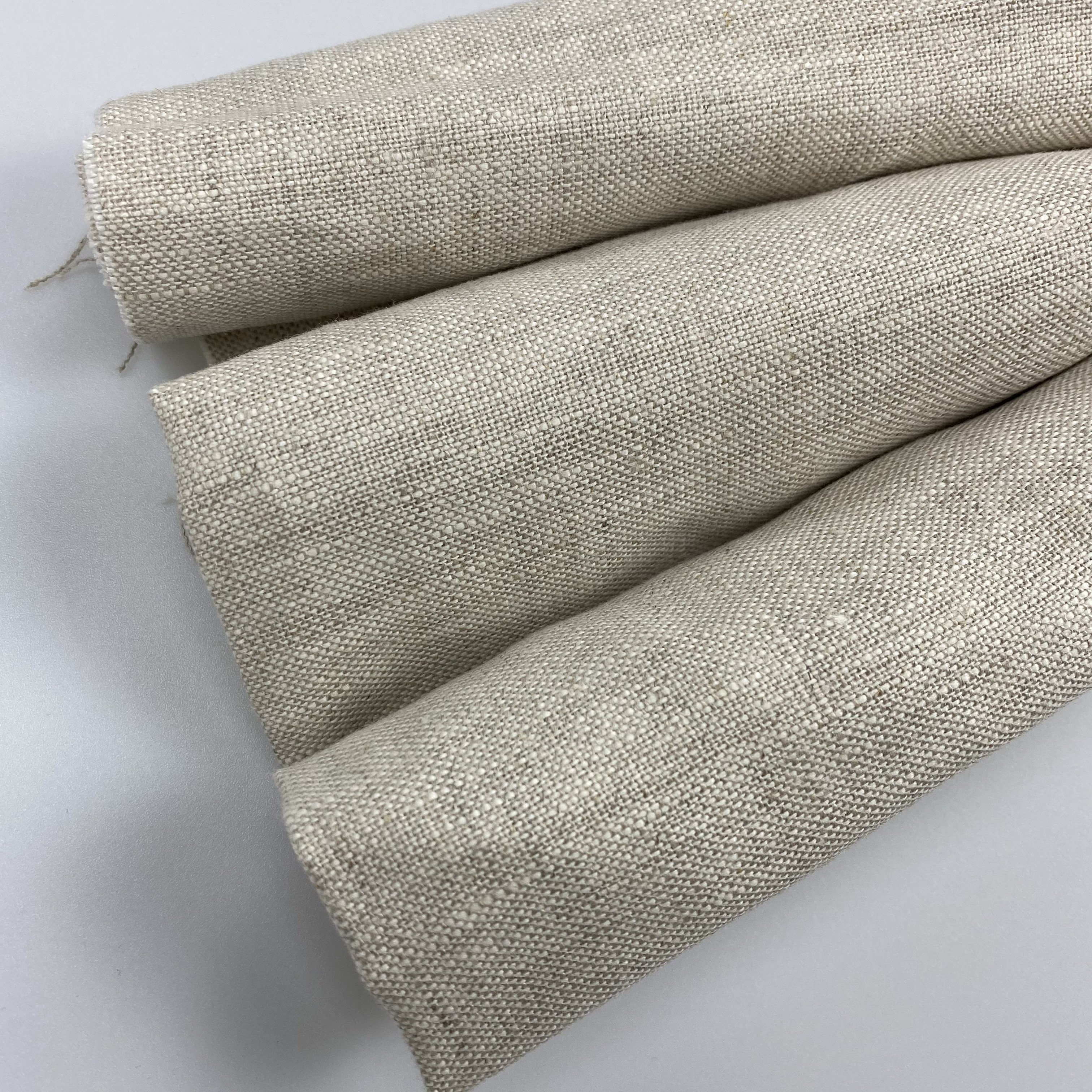 French organic materialn plain dyed woven 100% linen fabric for napkin baby mat cloth