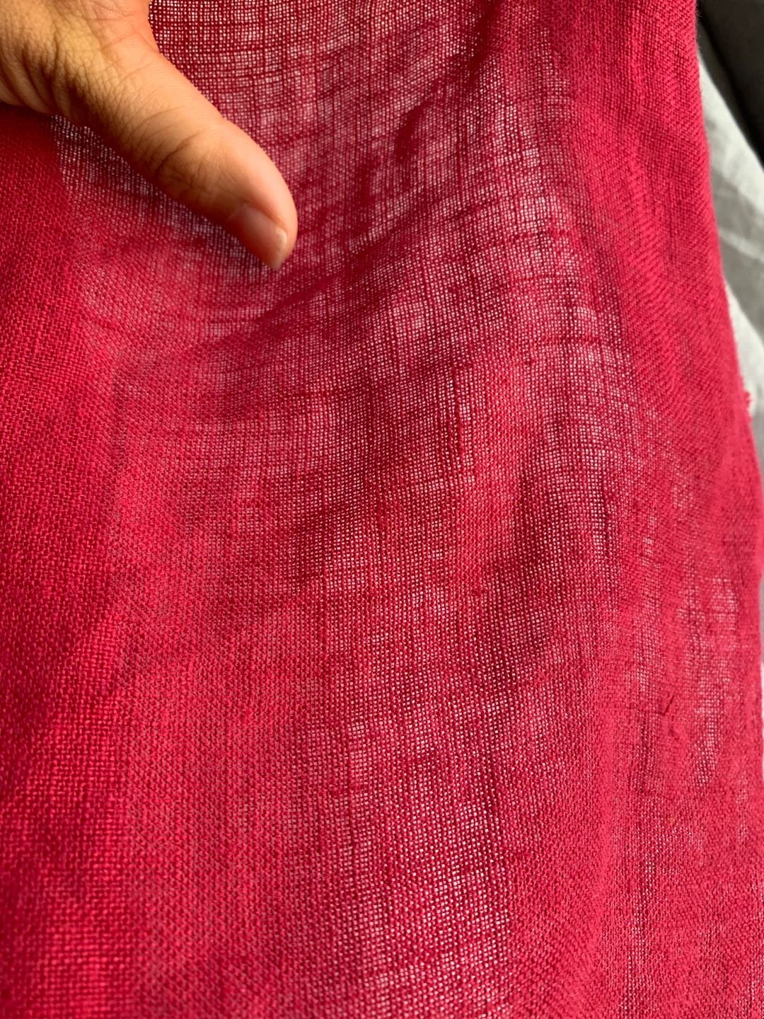 100% Pure Natural Fiber Linen Gauze Look Surface Solid Blue Yellow White Woven sheer french flax fabric for Suiting Garment