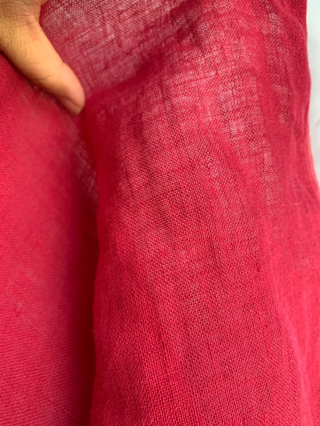 100% Pure Natural Fiber Linen Gauze Look Surface Solid Blue Yellow White Woven sheer french flax fabric for Suiting Garment