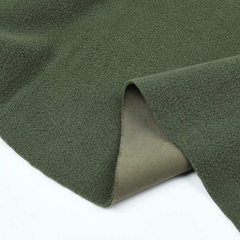 Cheap promotional wholesale custom interlock composite polar fleece 100%polyester fabric