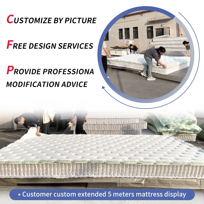 High Quality Pocket Spring Mattresses Hypo-Allergenic Bamboo Pillow Top Fabric Mattress King Queen Size Making In China