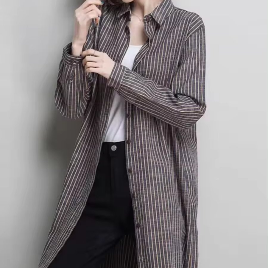 Hot selling linen 140gsm two-tone Strip style colorful cotton soft yarn dyed slub linen shirting fabric
