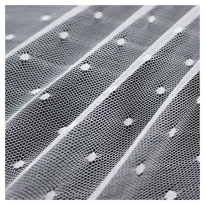 Wholesale Wrinkle Resistant Net Soft Tulle Bolt Mesh 100% Polyester Dot Tulle Fabric For Curtains
