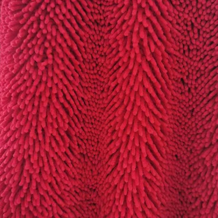 export vietnam hot sales polyester small chenille fabric roll rug shaggy microfiber fabric for flat mop pad