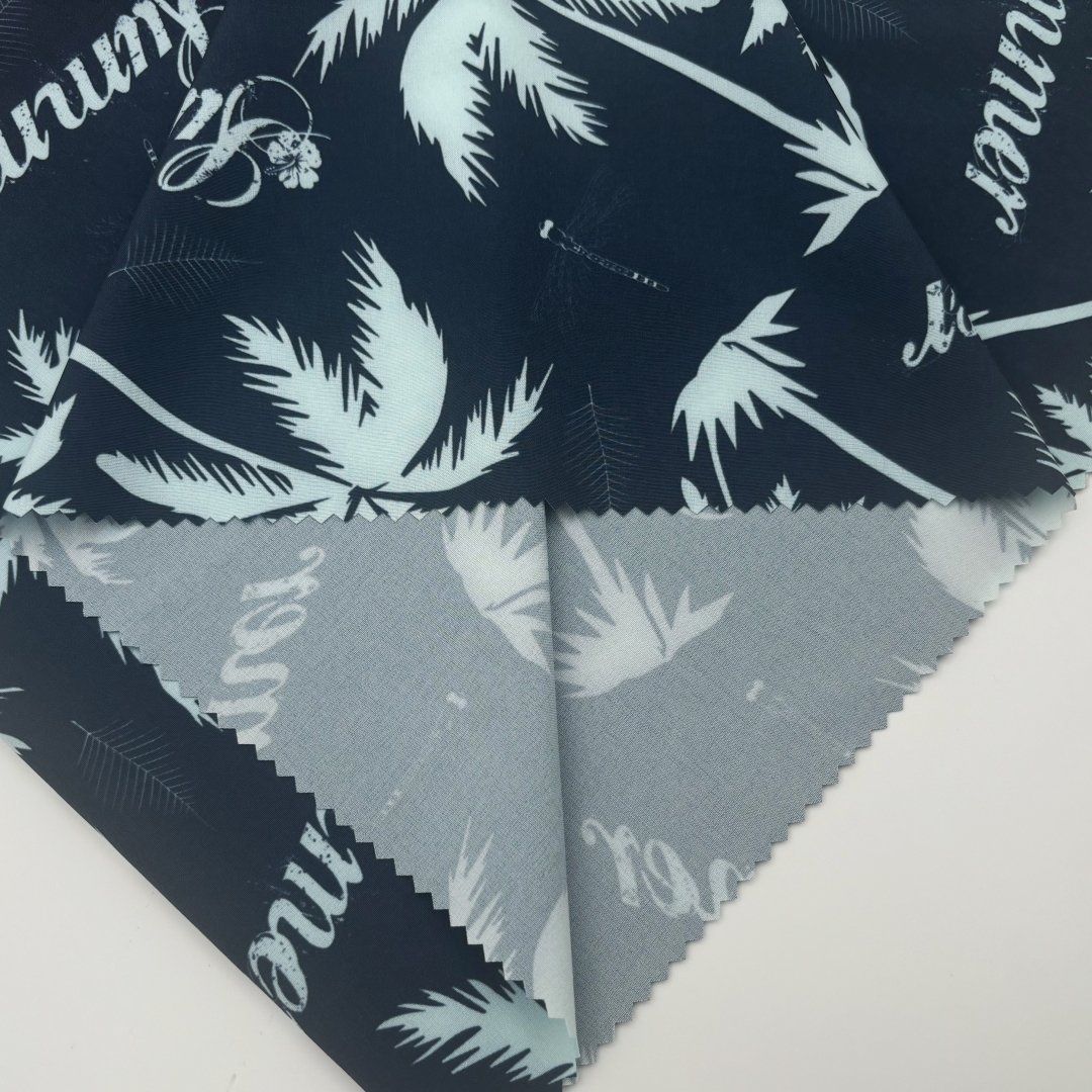 Plant Printed Fabric 92% Polyester 8% Spandex Fabric Stretch Fabric For Dress Beach Pants