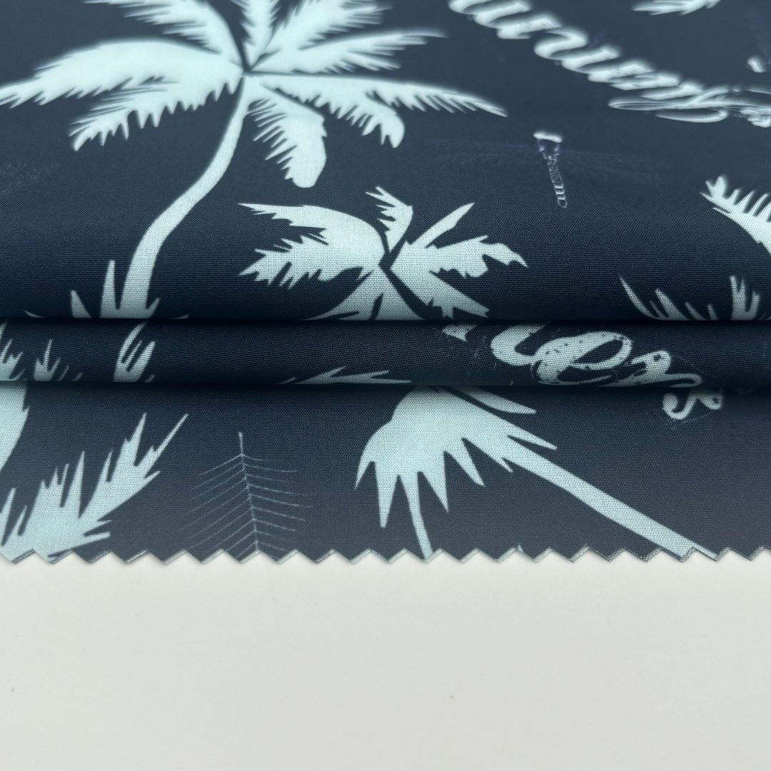 Plant Printed Fabric 92% Polyester 8% Spandex Fabric Stretch Fabric For Dress Beach Pants