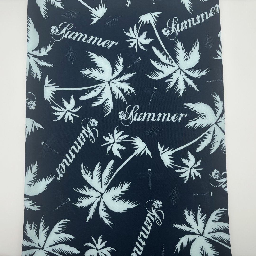 Plant Printed Fabric 92% Polyester 8% Spandex Fabric Stretch Fabric For Dress Beach Pants