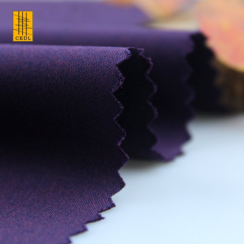 Customize Stretch Bamboo Fabric Organic Bamboo Polyester Spandex Blend Stretch Solid Fabric for Spring Summer Skirt Shirt