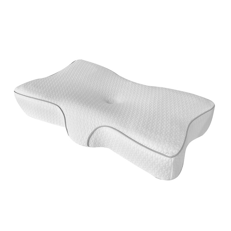 Custom Logo Orthopedic Memory Foam Pillow Comfortable Sleeping Bamboo Pillows Travel Inflatable Feature Solid Neck Pain Relief