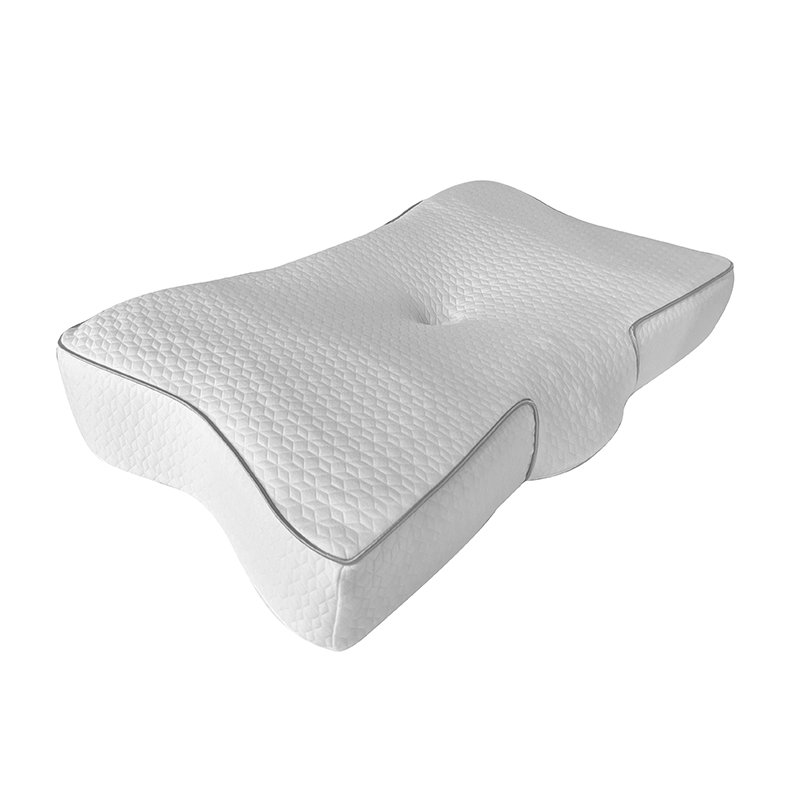 Custom Logo Orthopedic Memory Foam Pillow Comfortable Sleeping Bamboo Pillows Travel Inflatable Feature Solid Neck Pain Relief