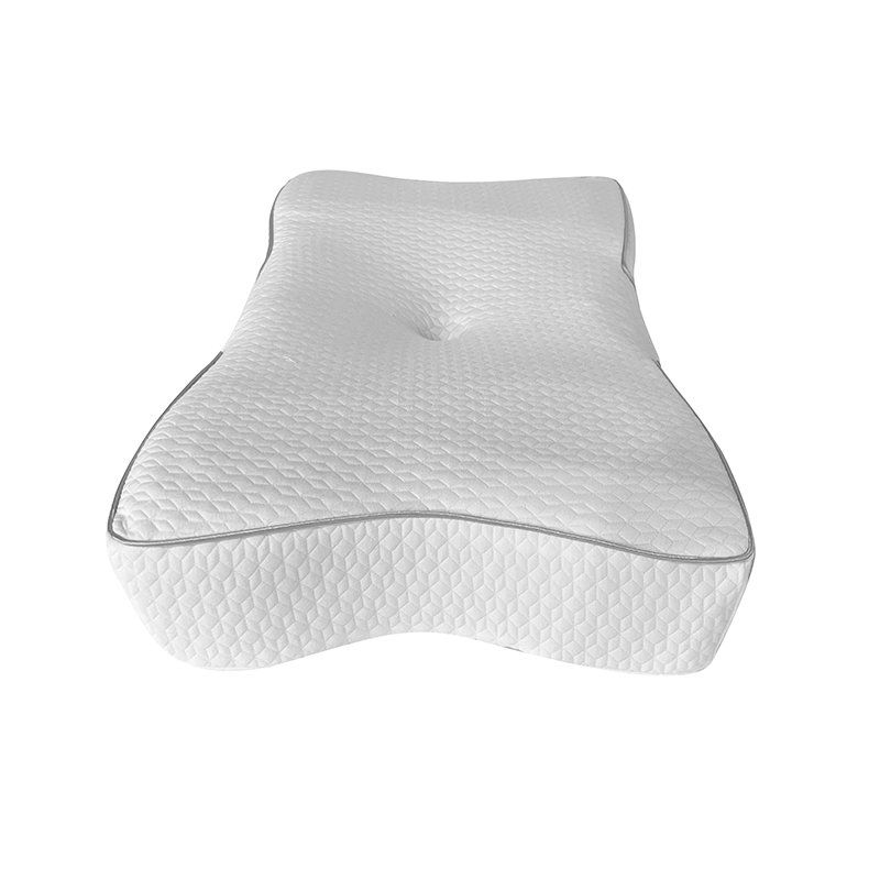 Custom Logo Orthopedic Memory Foam Pillow Comfortable Sleeping Bamboo Pillows Travel Inflatable Feature Solid Neck Pain Relief