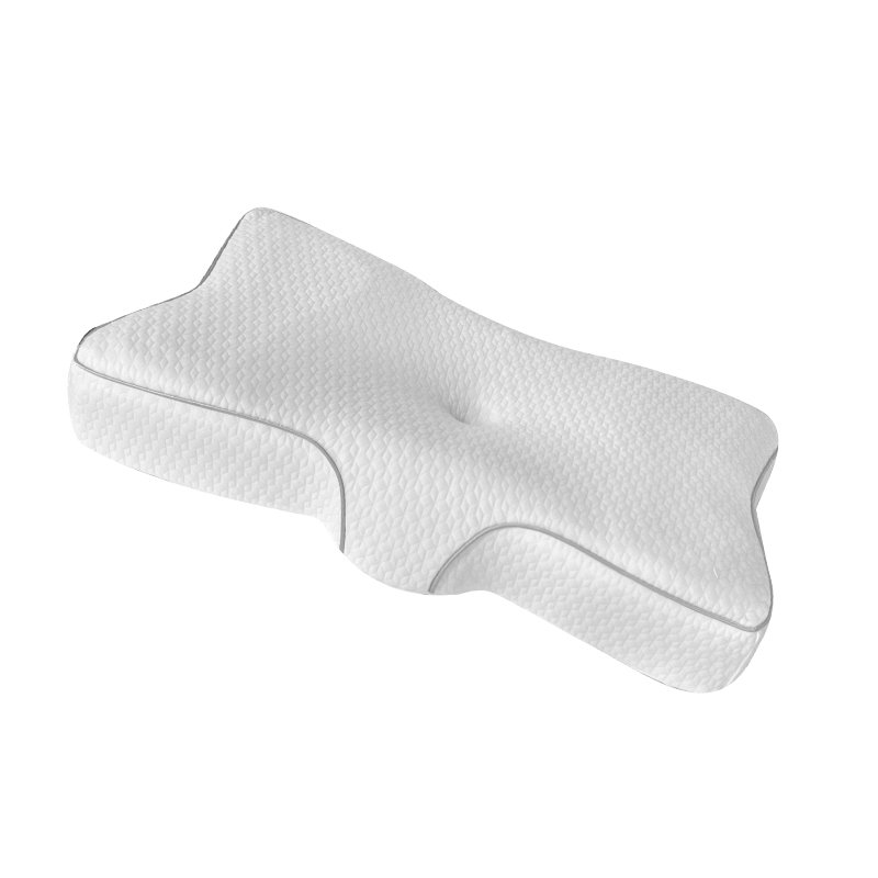 Custom Logo Orthopedic Memory Foam Pillow Comfortable Sleeping Bamboo Pillows Travel Inflatable Feature Solid Neck Pain Relief