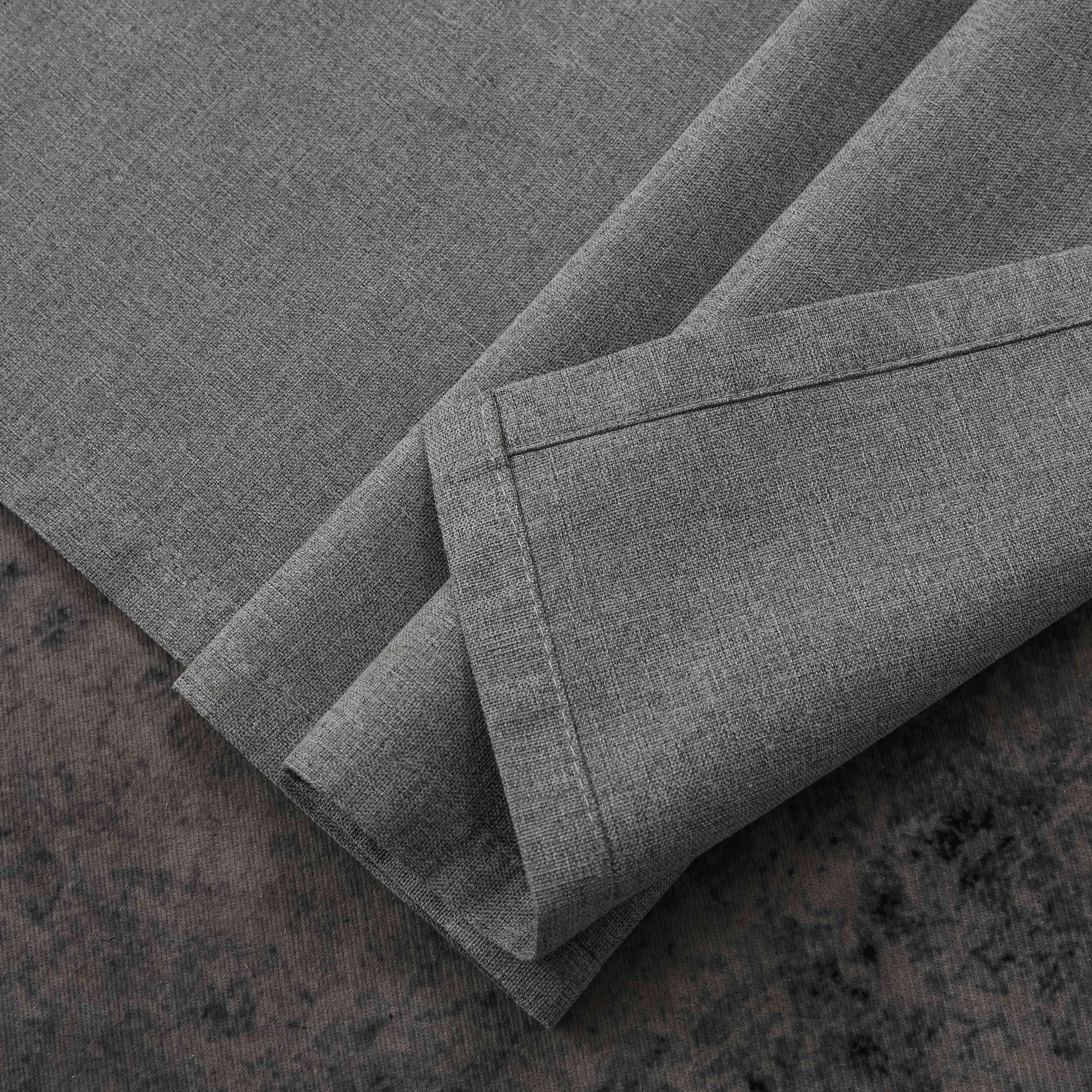 Wholesale Double sided Star Linen Blackout polyester fabric high quality cheap curtain fabric