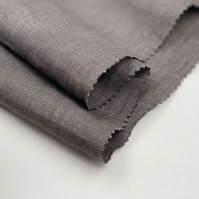 SS2024 wholesale japanese dark colors worn-out finish man shirts 100% linen fabric for clothing