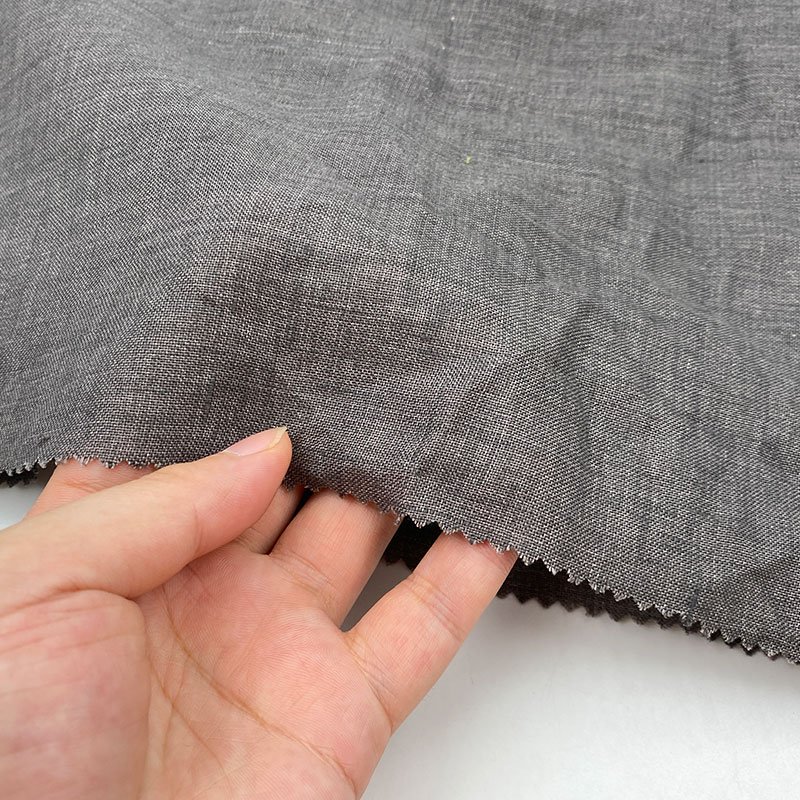 SS2024 wholesale japanese dark colors worn-out finish man shirts 100% linen fabric for clothing