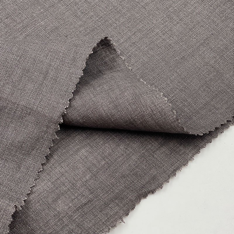 SS2024 wholesale japanese dark colors worn-out finish man shirts 100% linen fabric for clothing