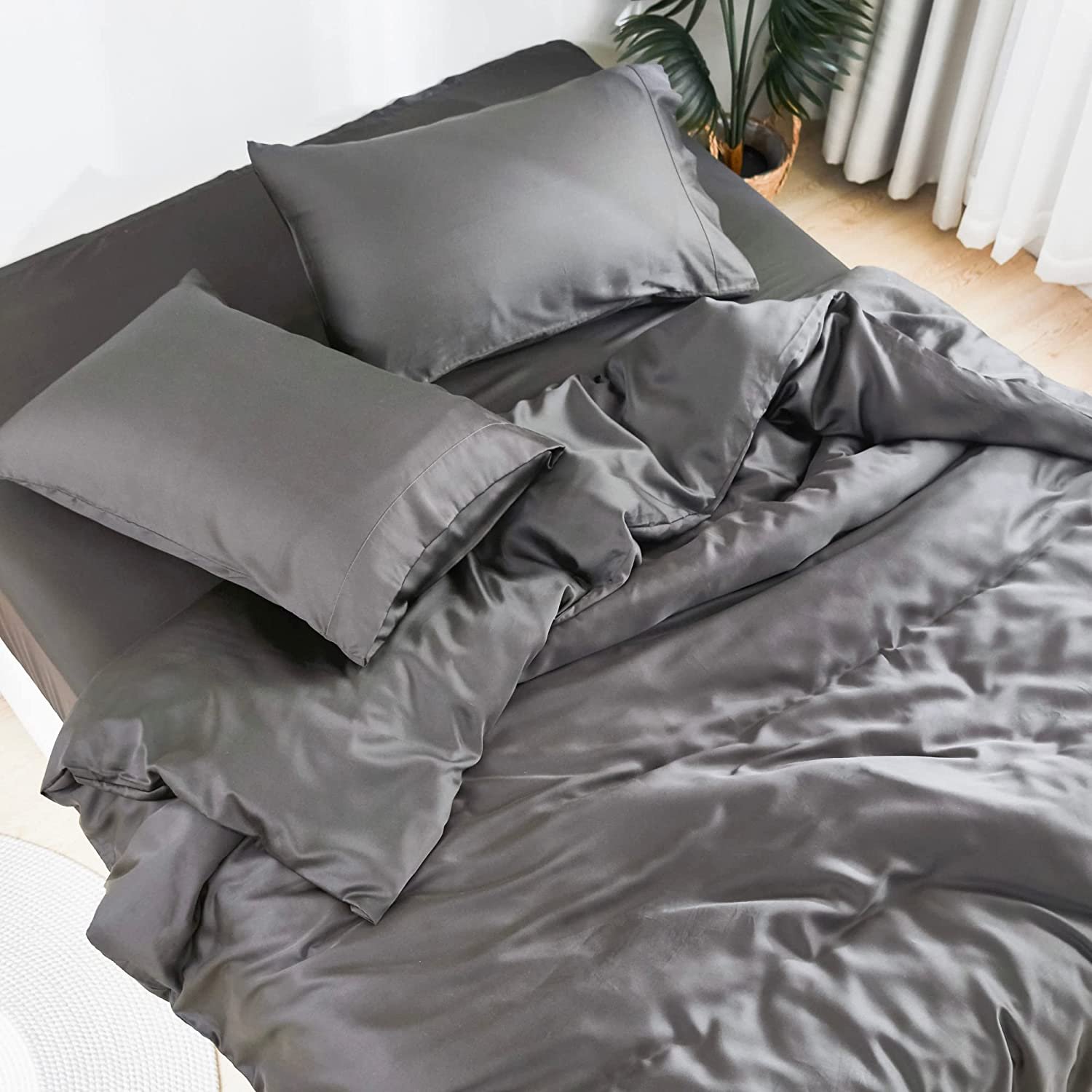 Factory wholesale E-friendly 100% natural bamboo sheet set Cool feeling fabric Bamboo Bedding Sheet Sets and Duvet Cover Sets