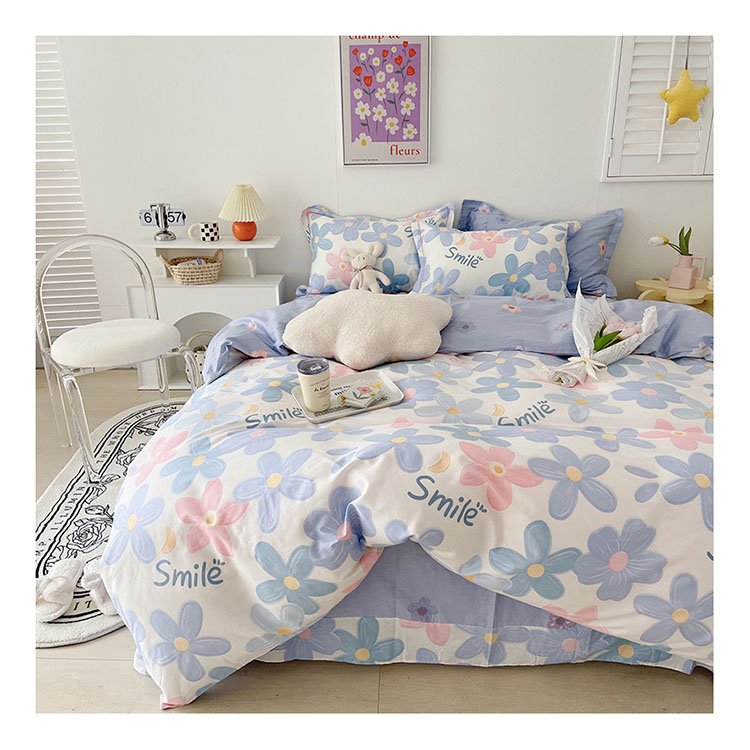 Wholesale 100% Cotton flower print bedsheet fabric Printed fabric for making cotton Bedsheet fabric