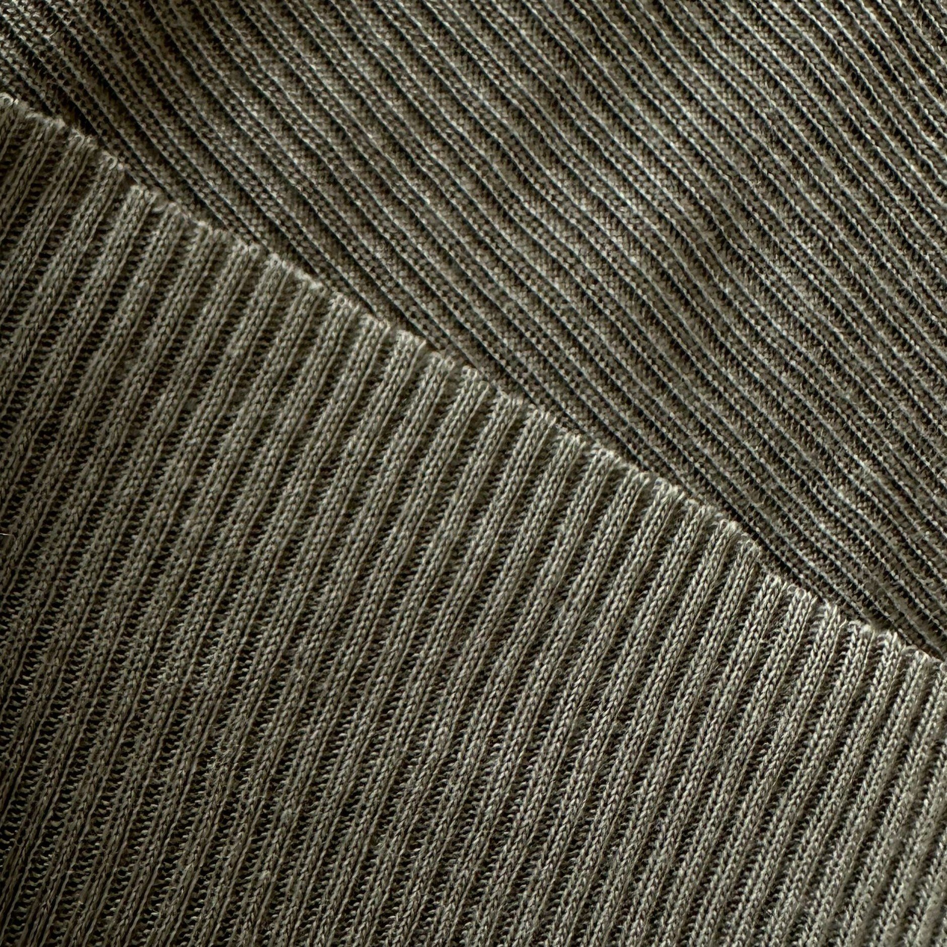 In stock bamboo fiber ribbed fabrics 2*2 army green