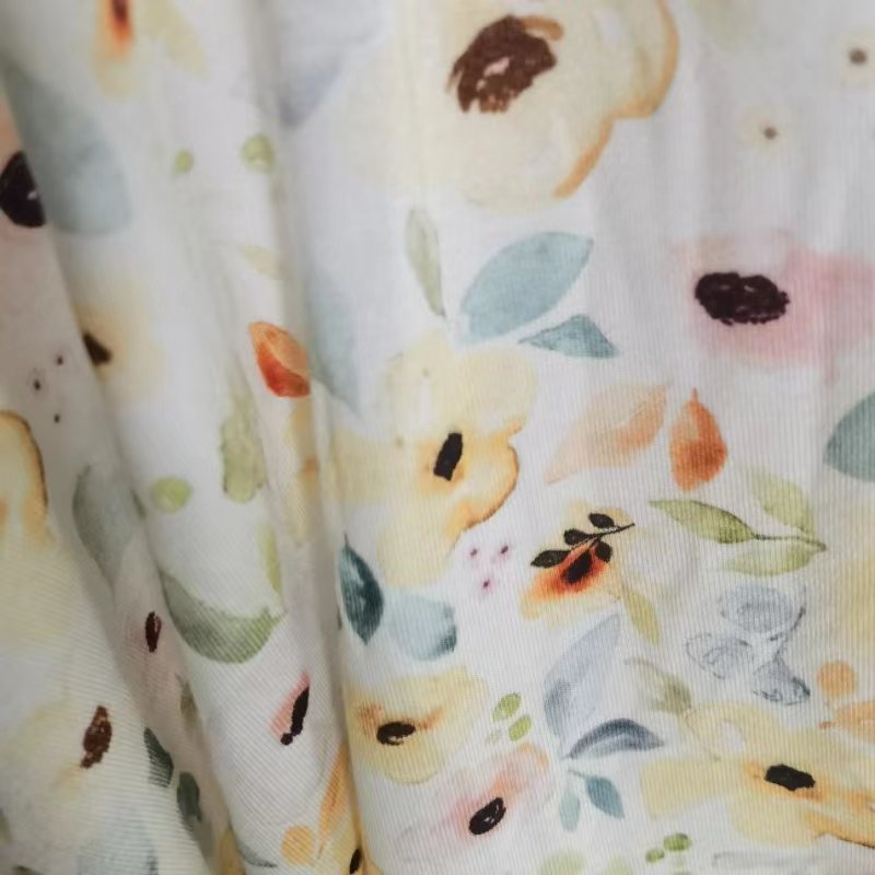BEIYING Factory supply Sustainable Bamboo fiber digital printing fabric for spring robes sets and nightgown fabrics