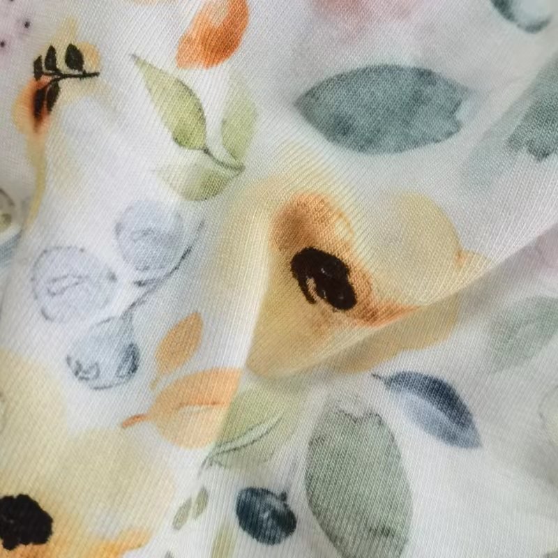 BEIYING Factory supply Sustainable Bamboo fiber digital printing fabric for spring robes sets and nightgown fabrics
