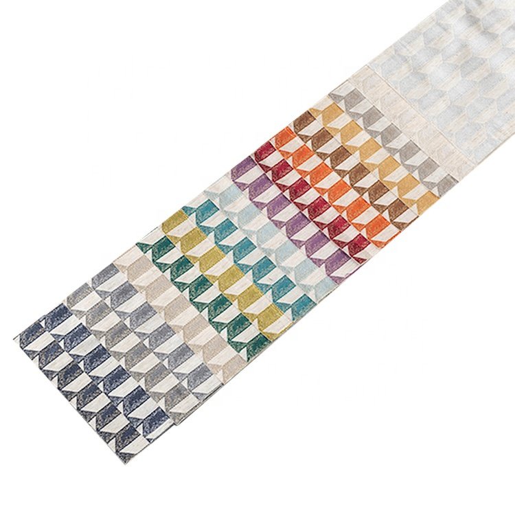 custom luxury linen polyester jacquard blackout curtain fabric for living room 2021